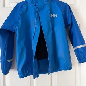 Helly Hansen Kids Bright Blue Waterproof Hooded Jacket